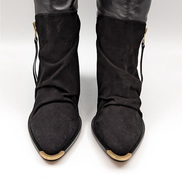 NEW Schutz Leather Tenia Overknee Boots Black 7.5 - Picture 7 of 13